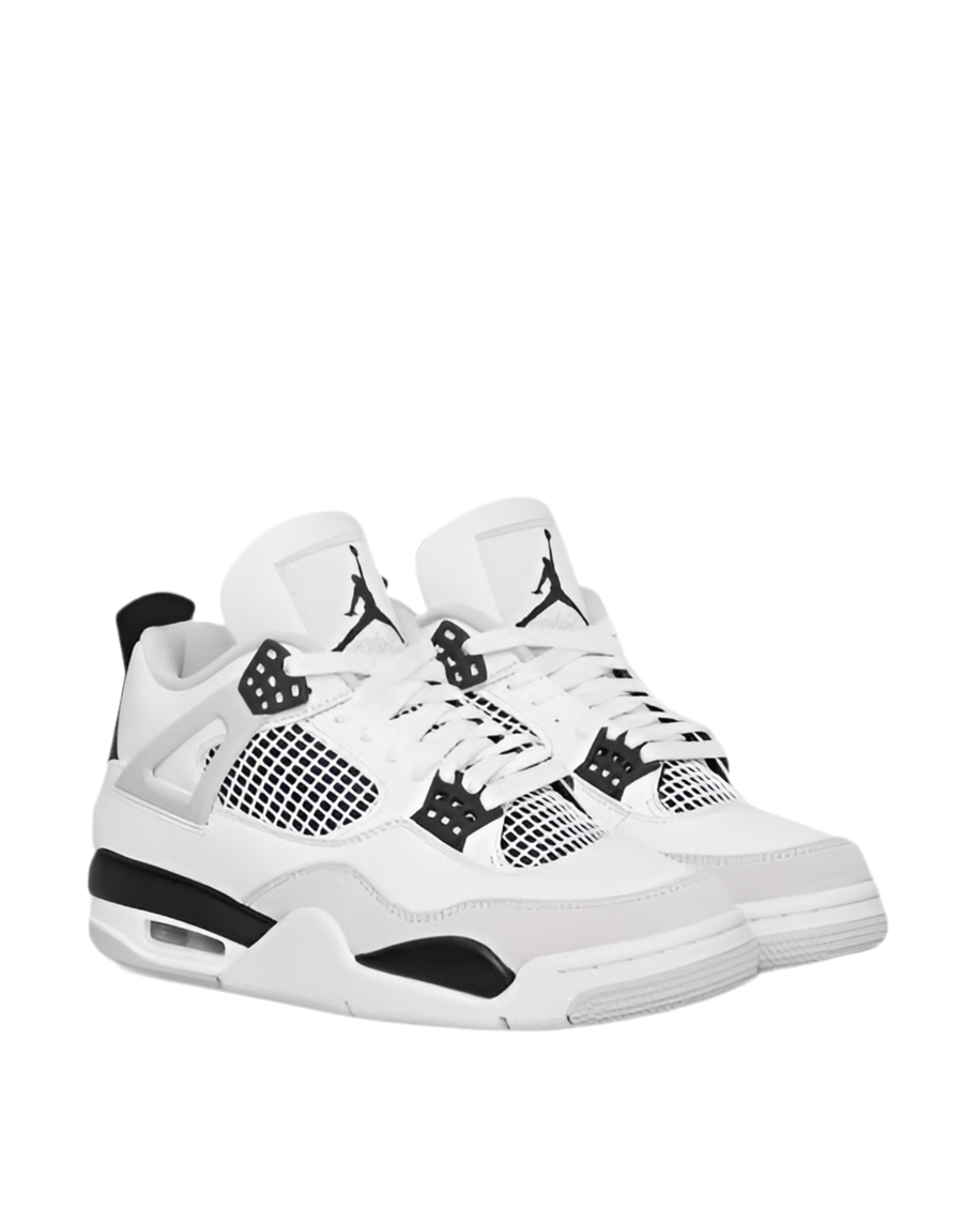 White & black Jordan 4s